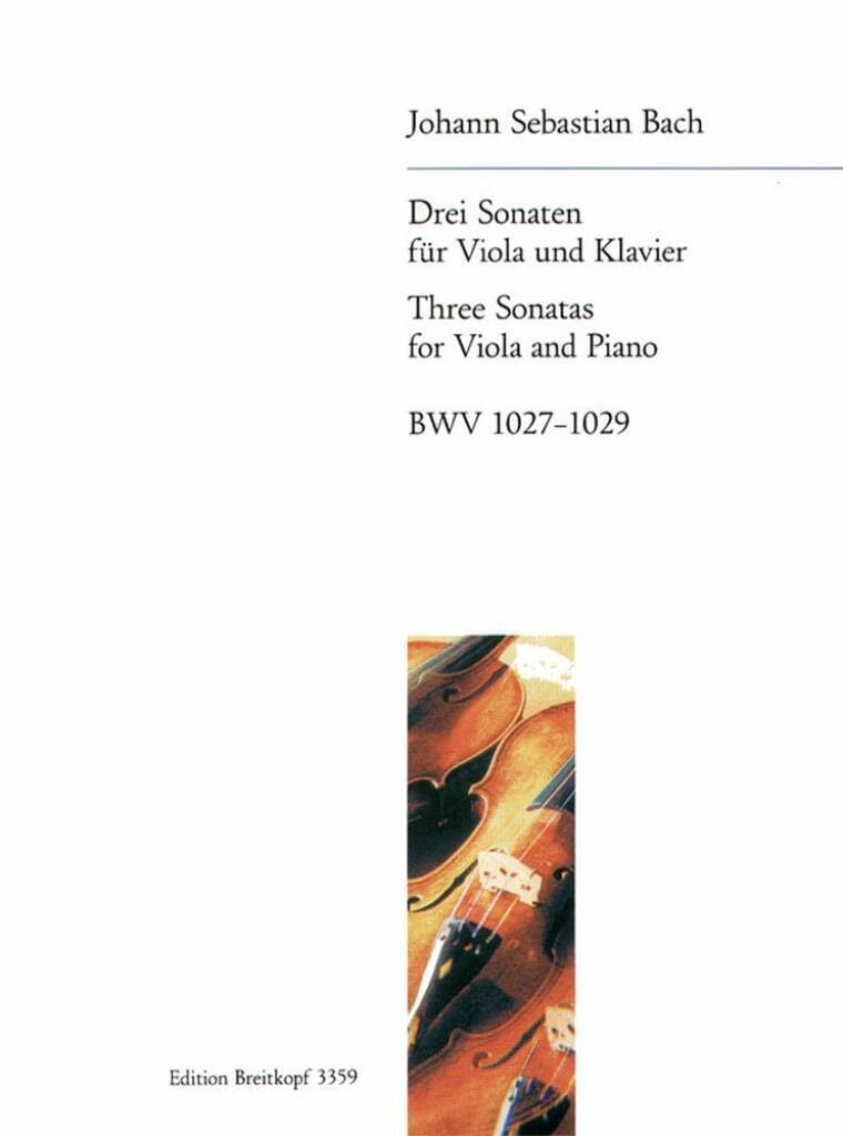 3 Sonaten BWV 1027-1029 - Ausgabe für Viola und Klavier (Cembalo) (EB 3359) Sheet Music