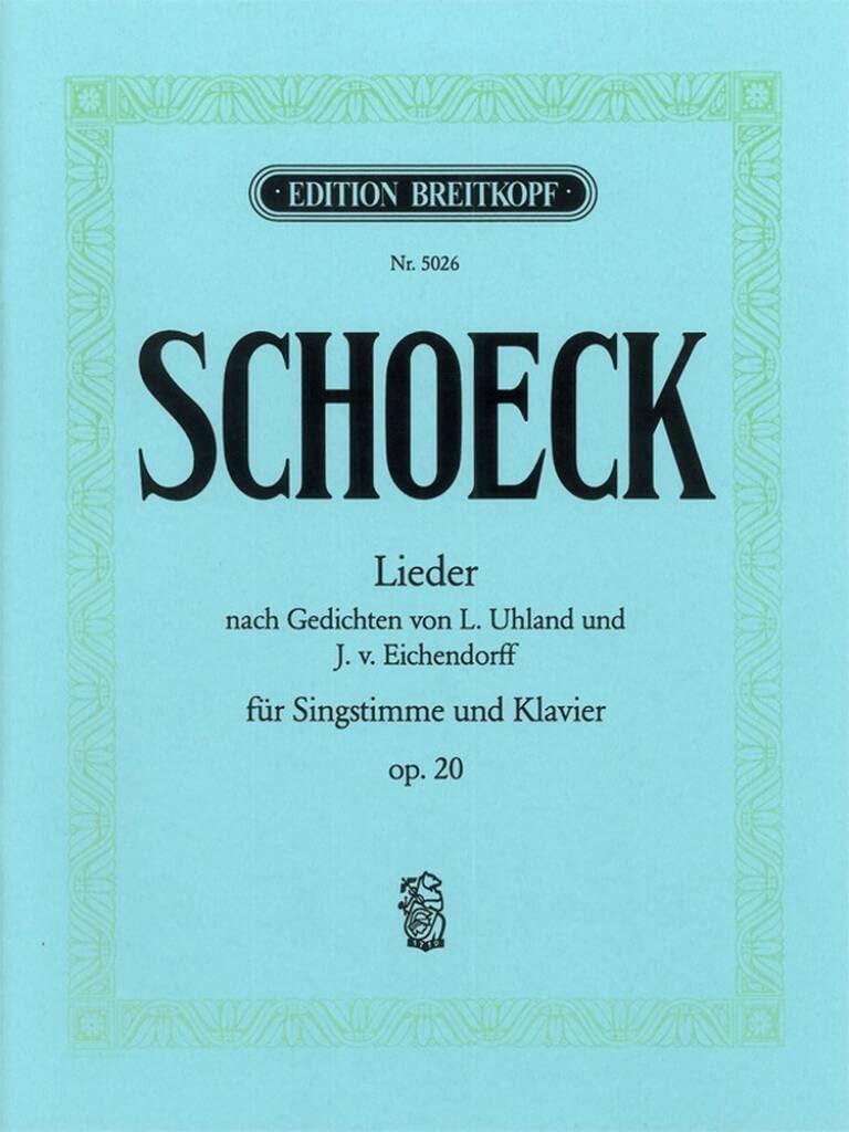 Lieder op. 20 für Singstimme und Klavier (EB 5026) Sheet Music
