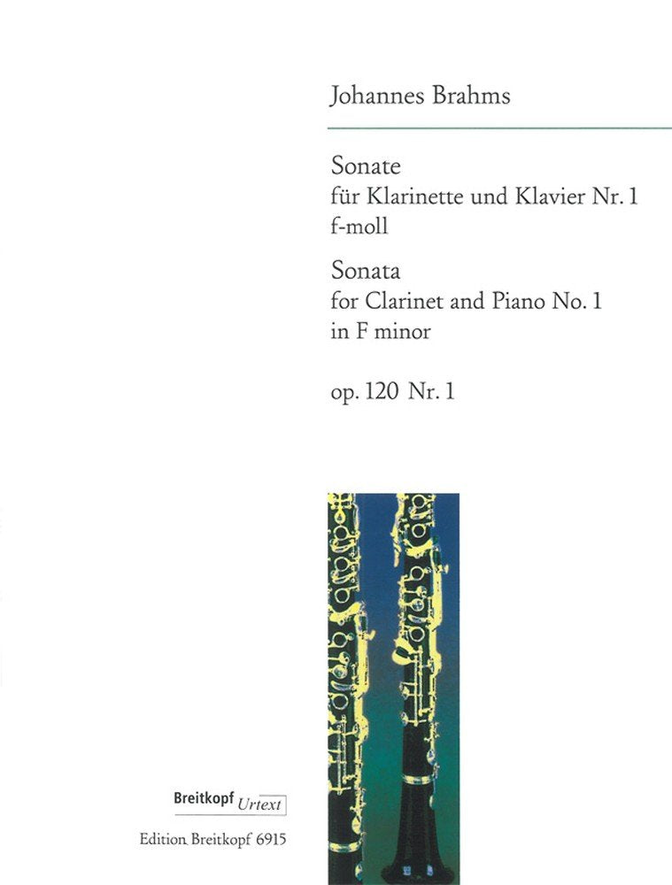 Sonate Nr. 1 f-moll op. 120/1 für Klarinette und Klavier - Breitkopf Urtext (EB 6915) Sheet Music