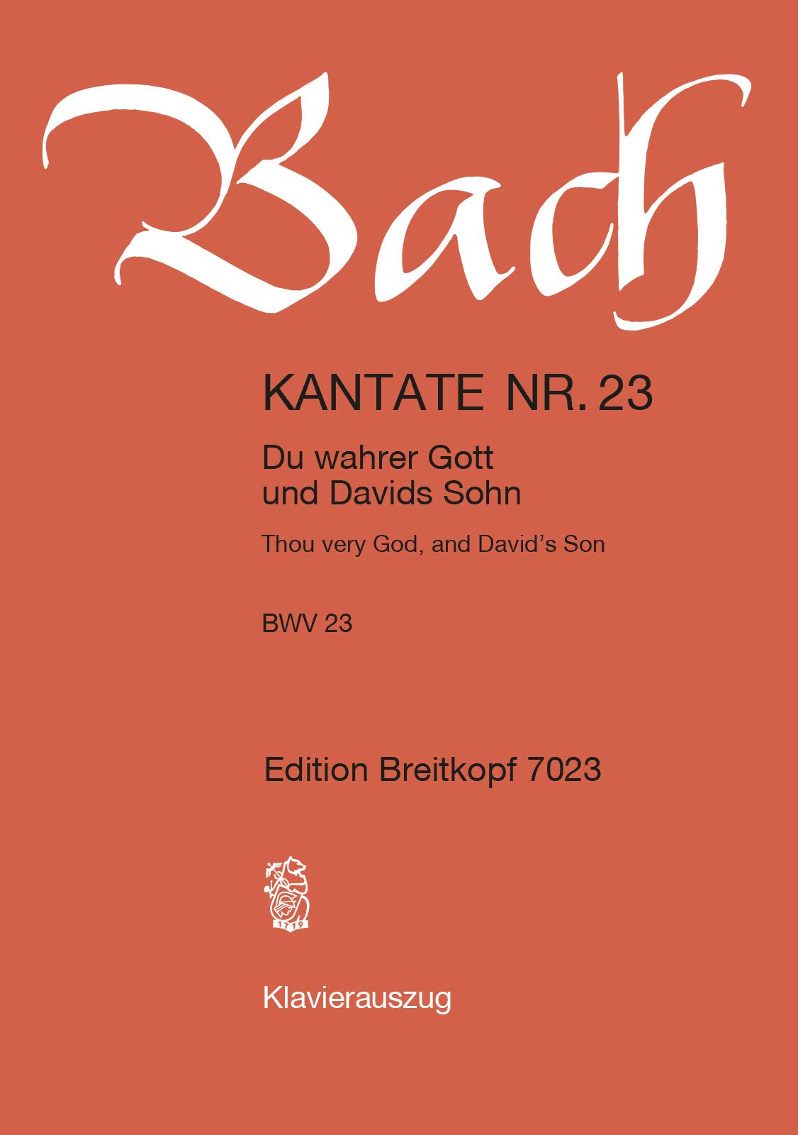 Kantate 023 du wahrer gott book