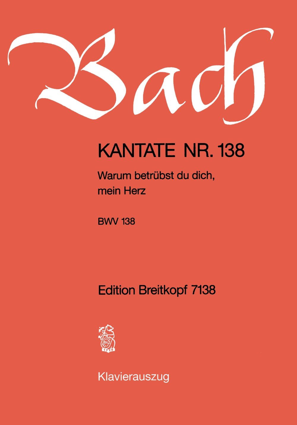 Kantate 138 Warum Betrubst du Arts & Music