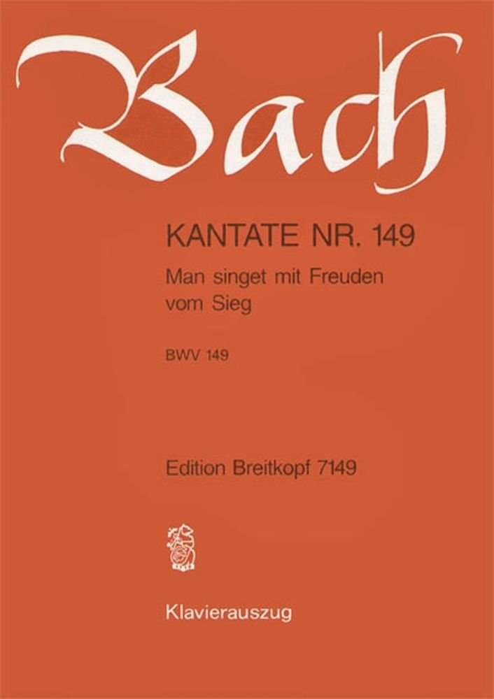 Kantate BWV 149 Man singet mit Freuden vom Sieg - Michaelisfest - Klavierauszug (EB 7149) Sheet Music