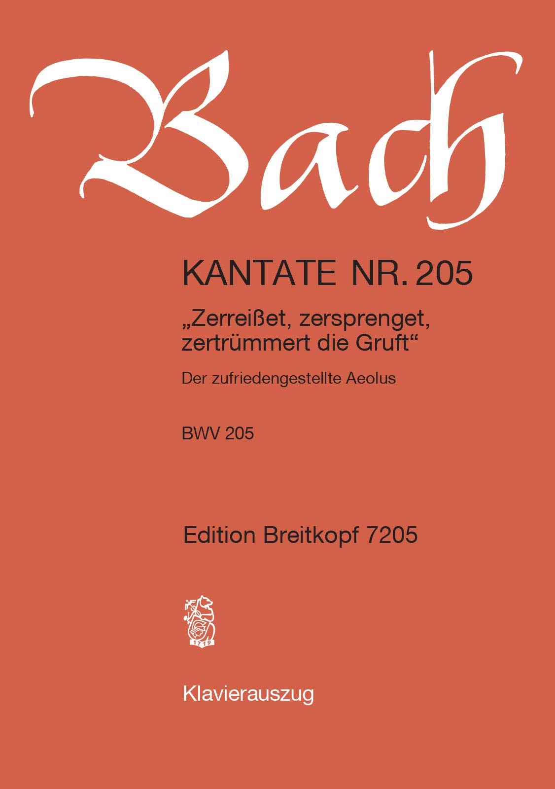 Kantate 205 zerreisset, zerspr book