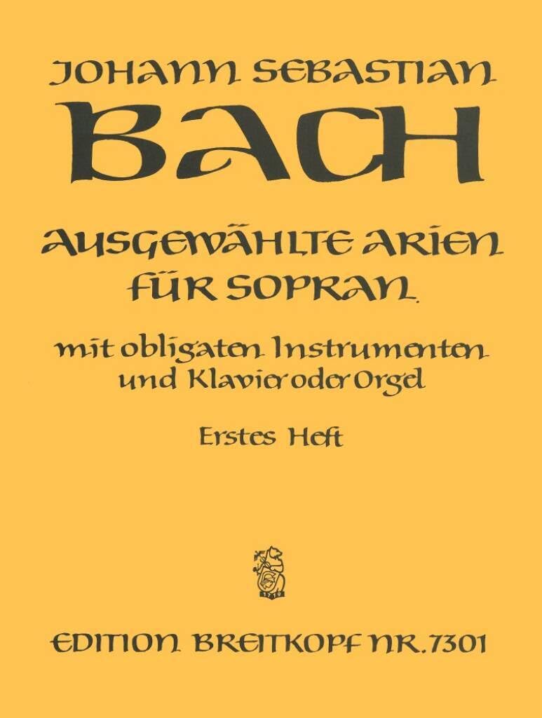 Ausgewählte Arien für Sopran, Instrumente und Klavier Heft 1 (EB 7301) Sheet Music