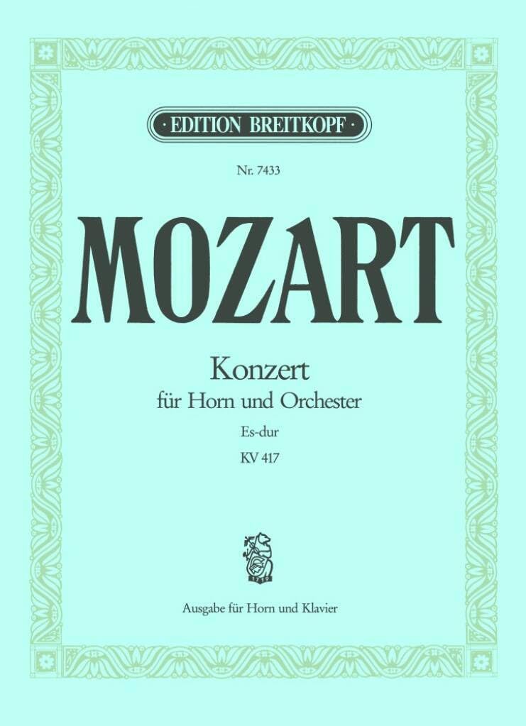 Hornkonzert Es-dur KV 417 - Ausgabe für Horn und Klavier (EB 7433) Sheet Music