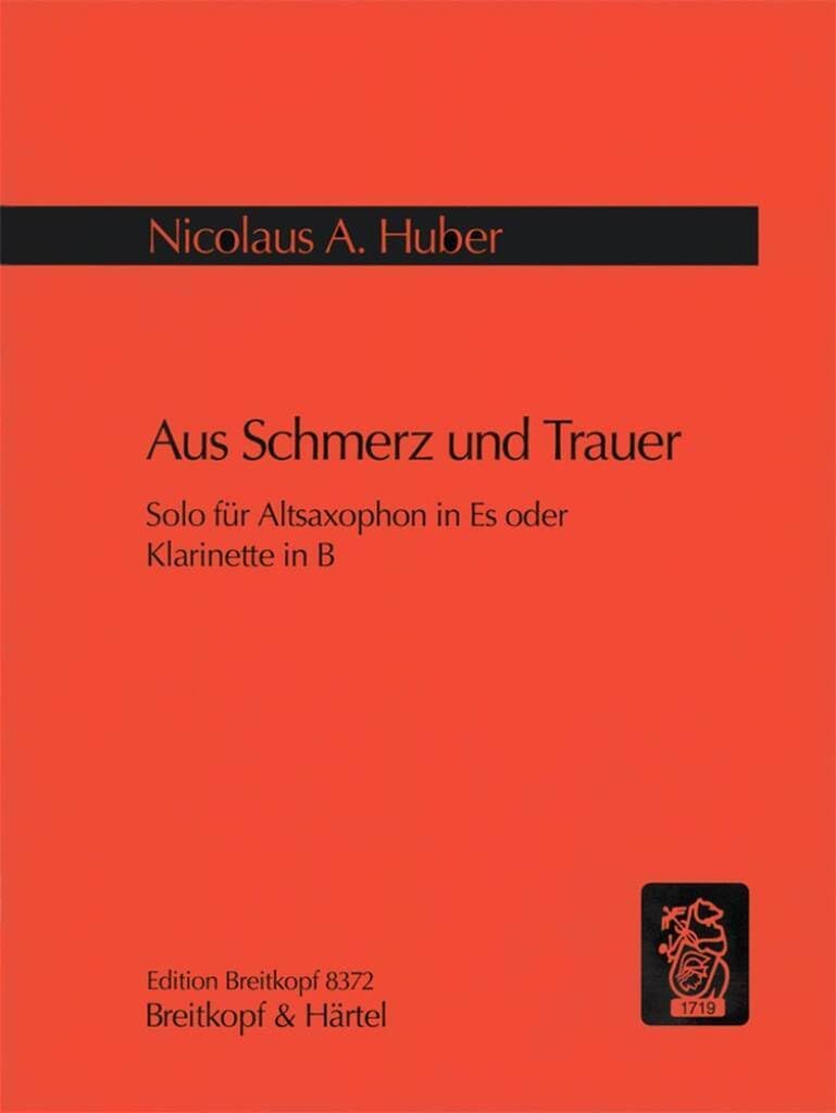 Aus Schmerz und Trauer für A-Sax (Klarinette) (EB 8372) Sheet Music