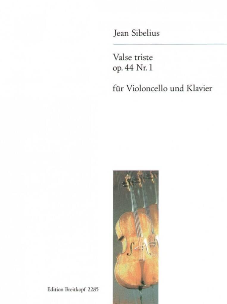 Valse triste op. 44/1 - Bearbeitung für Cello und Klavier (EB 2285) Sheet Music