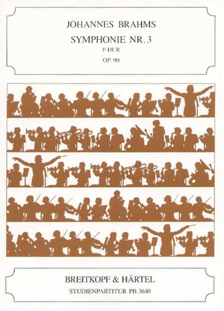 Symphonie Nr. 3 F-dur op. 90 - Breitkopf Urtext (PB 3640): Studienpartitur. Hrsg. v. Hans Gal Sheet Music