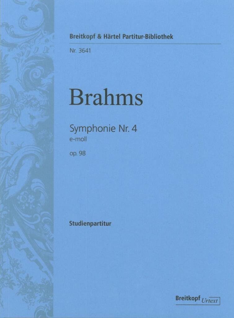 Symphonie Nr. 4 e-moll op. 98 - Breitkopf Urtext (PB 3641): Studienpartitur. Hrsg. v. Hans Gal Sheet Music
