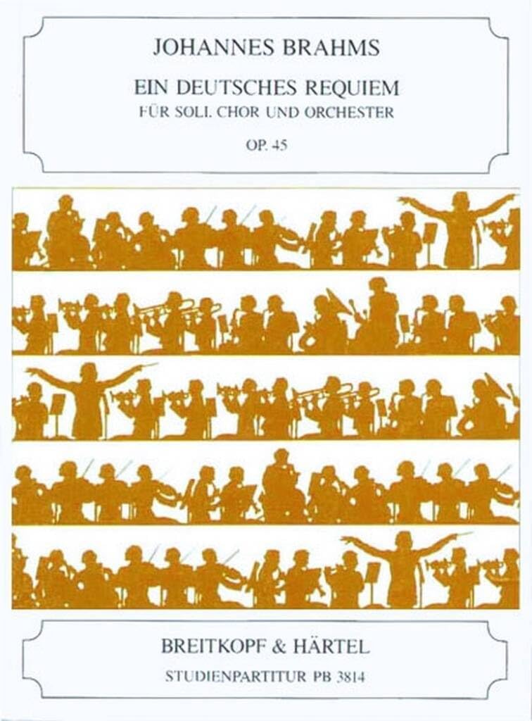 Ein deutsches Requiem op. 45 - Breitkopf Urtext - Studienpartitur (PB 3814) Sheet Music