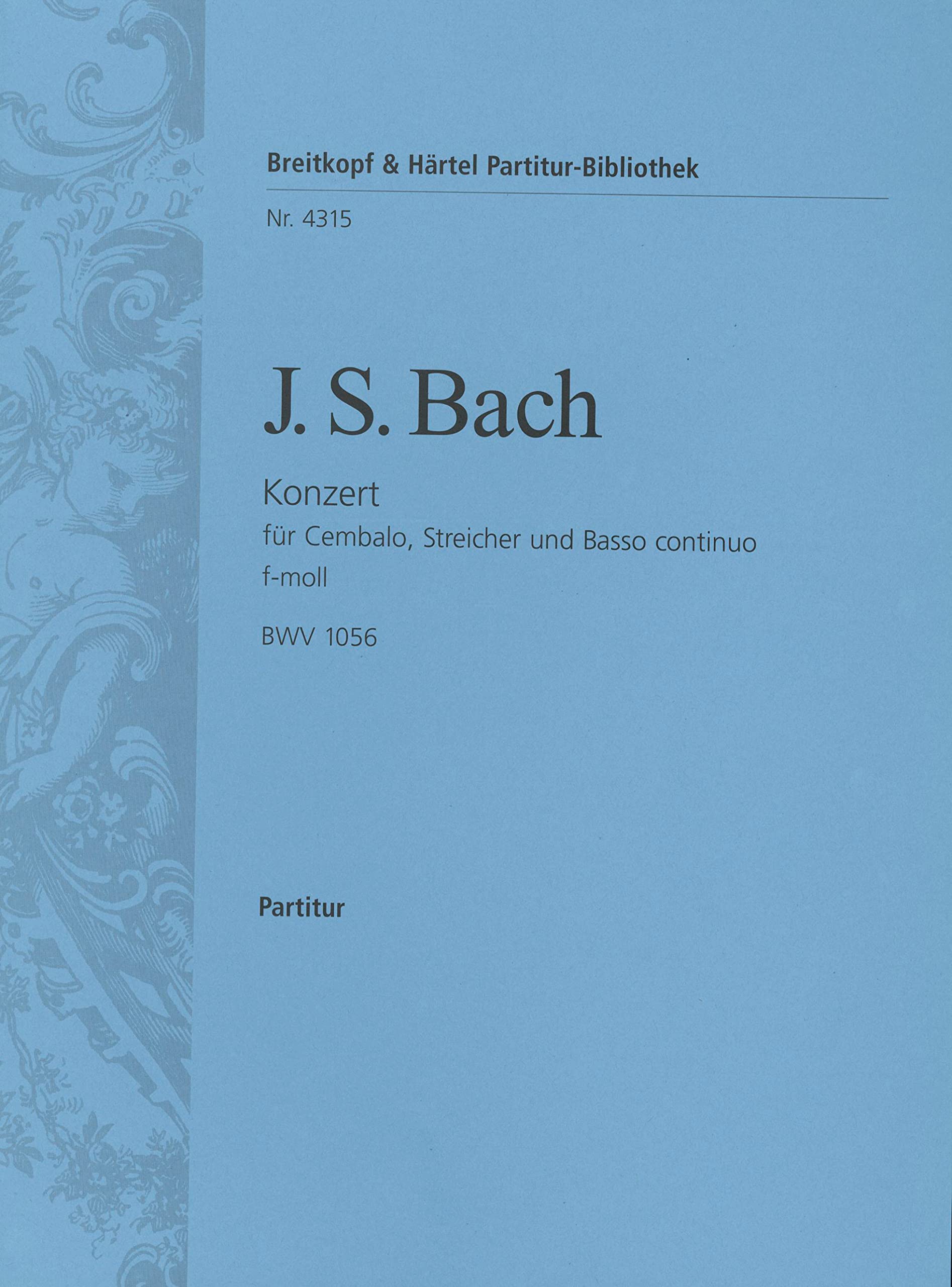 CEMBALOKONZERT F-MOLL BWV 1056 Sheet Music