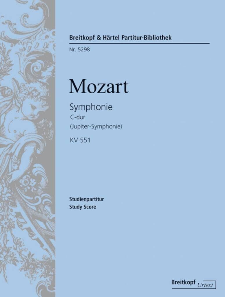 Symphonie C-dur KV 551 - Jupiter-Symphonie - Breitkopf Urtext - Studienpartitur (PB 5298) Sheet Music