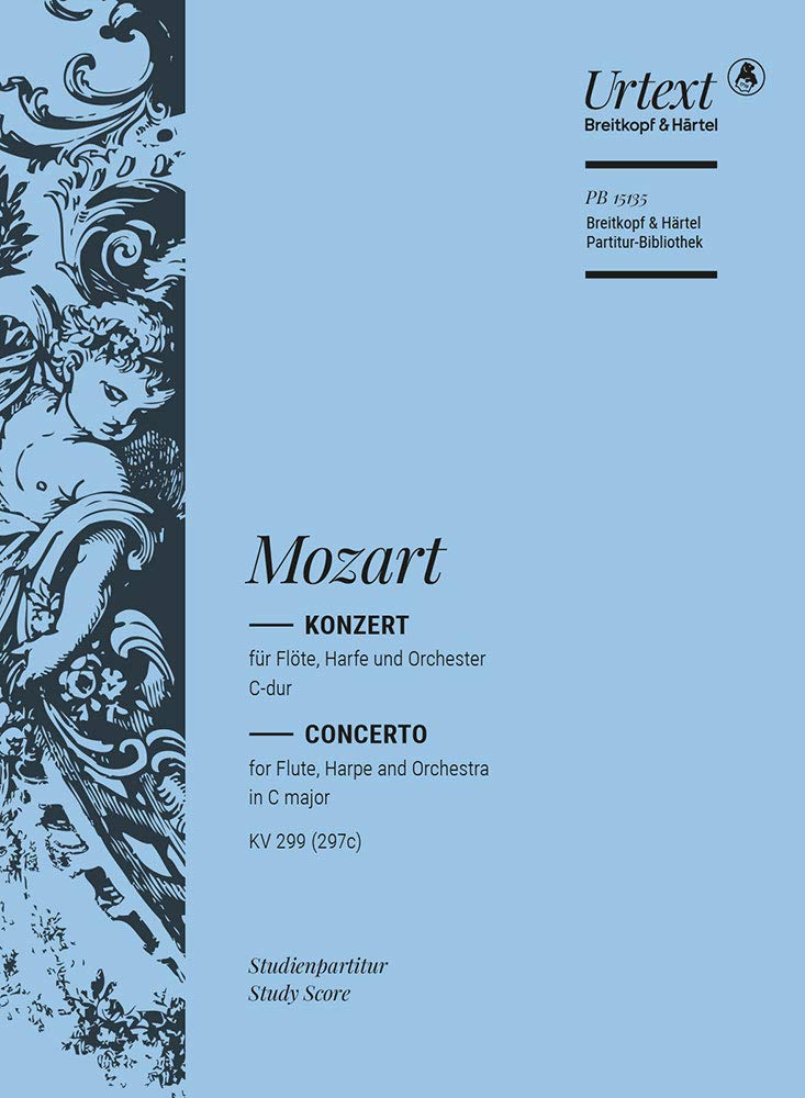 Konzert für Flöte, Harfe und Orchester KV 299 (PB 15135): Studienpartitur, Urtextausgabe Sheet Music