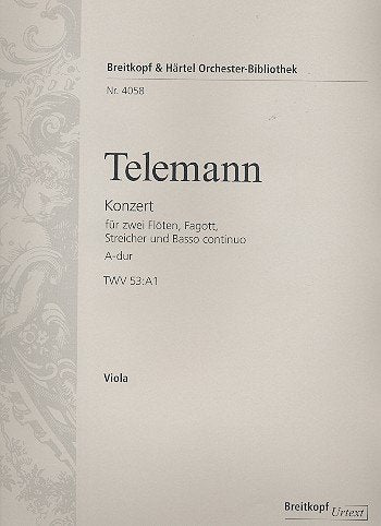 KONZERT A-DUR TWV 53:A1 ORCHESTRE Arts & Music