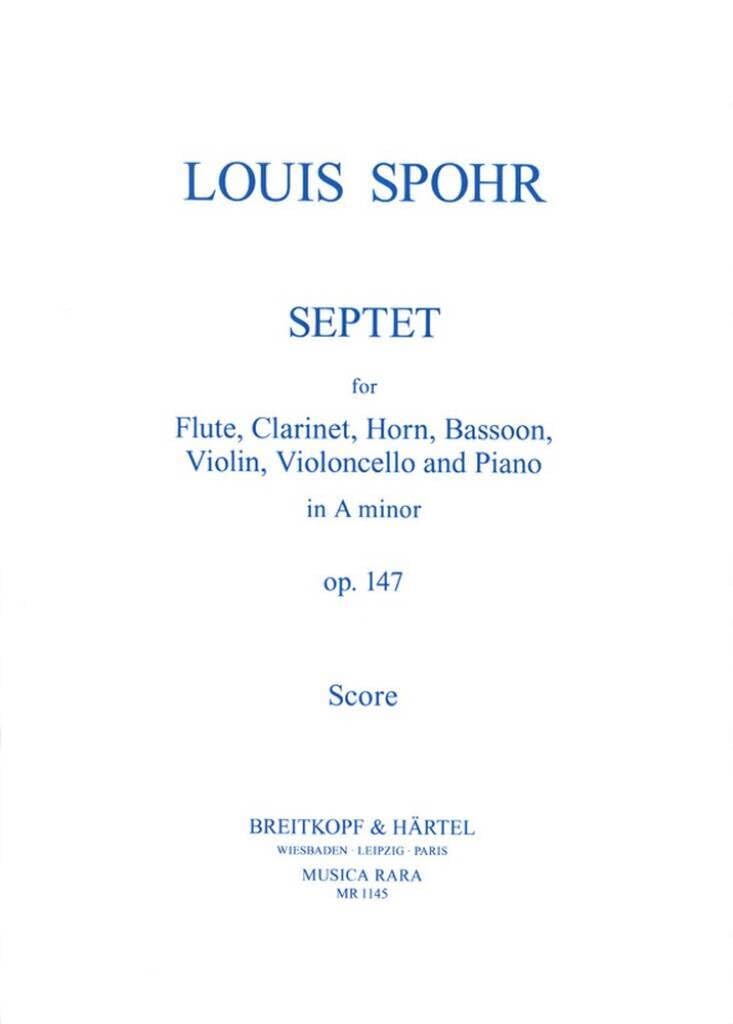 Septett a-moll op. 147 für Flöte, Klarinette, Horn, Fagott, Violine, Cello und Klavier - Partitur und Stimmen (MR 1145) Sheet Music