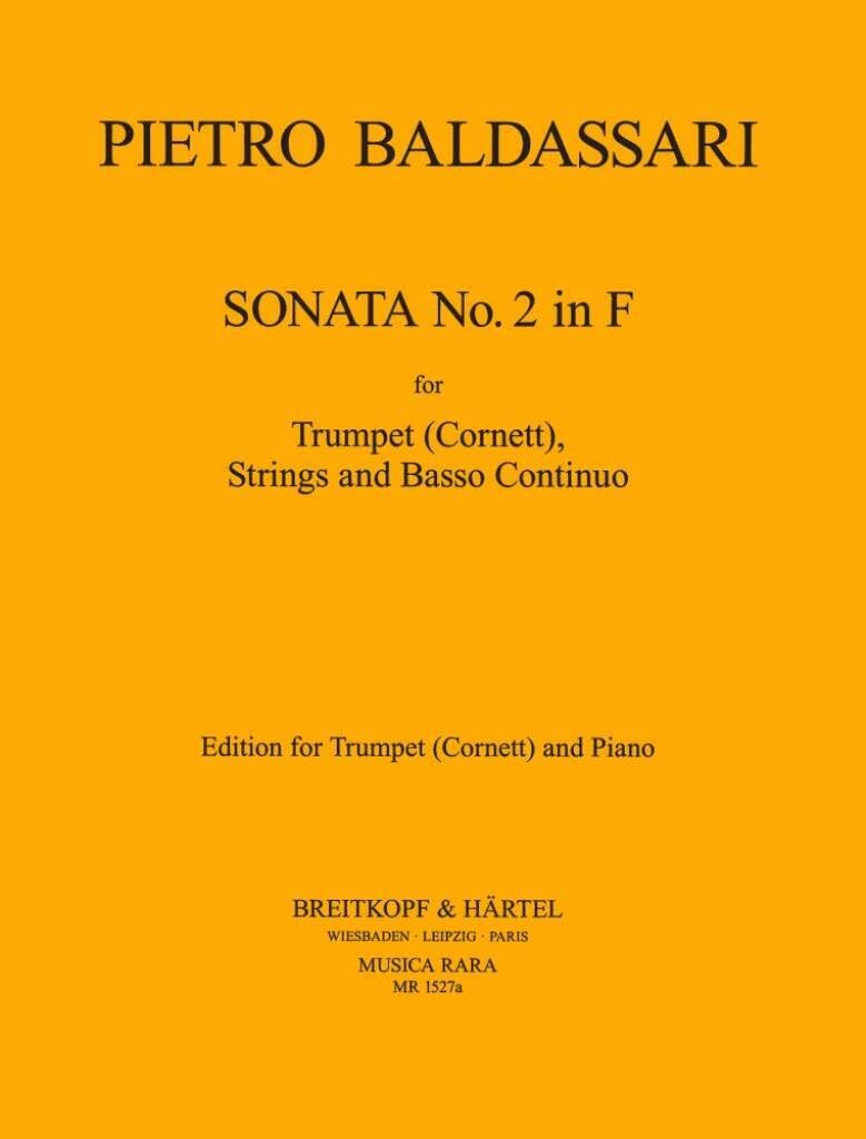 Sonata Nr. 2 in F - Ausgabe für Trompete (Cornett) und Klavier (MR 1527a) Sheet Music