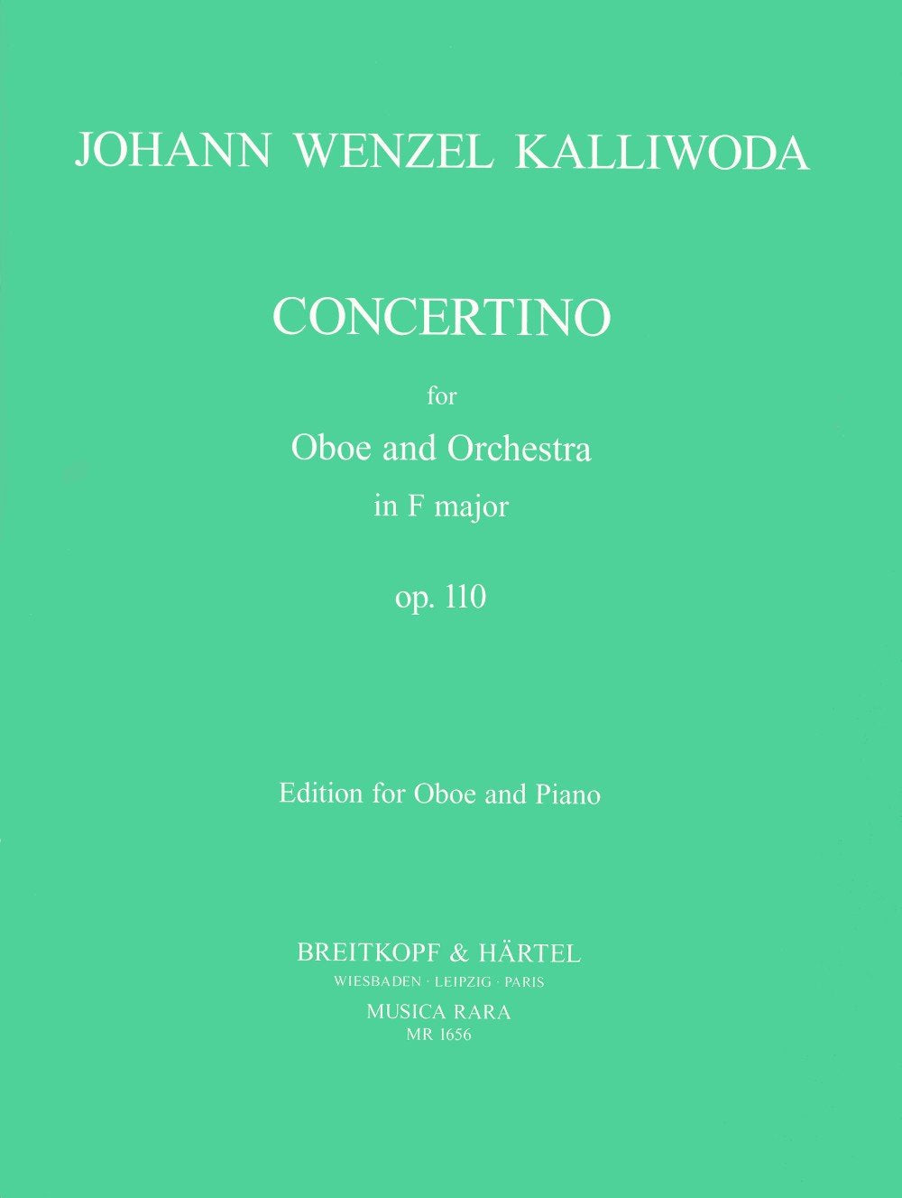 Concertino F-Dur op. 110 - Ausgabe für Oboe und Klavier (MR 1656) Arts & Music