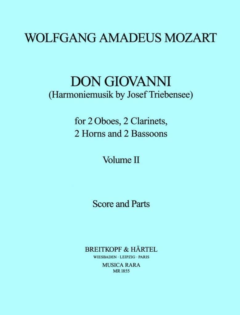 Don Giovanni KV 527 Harmoniemusik von J. Triebensee Band 2 (MR 1855) Sheet Music