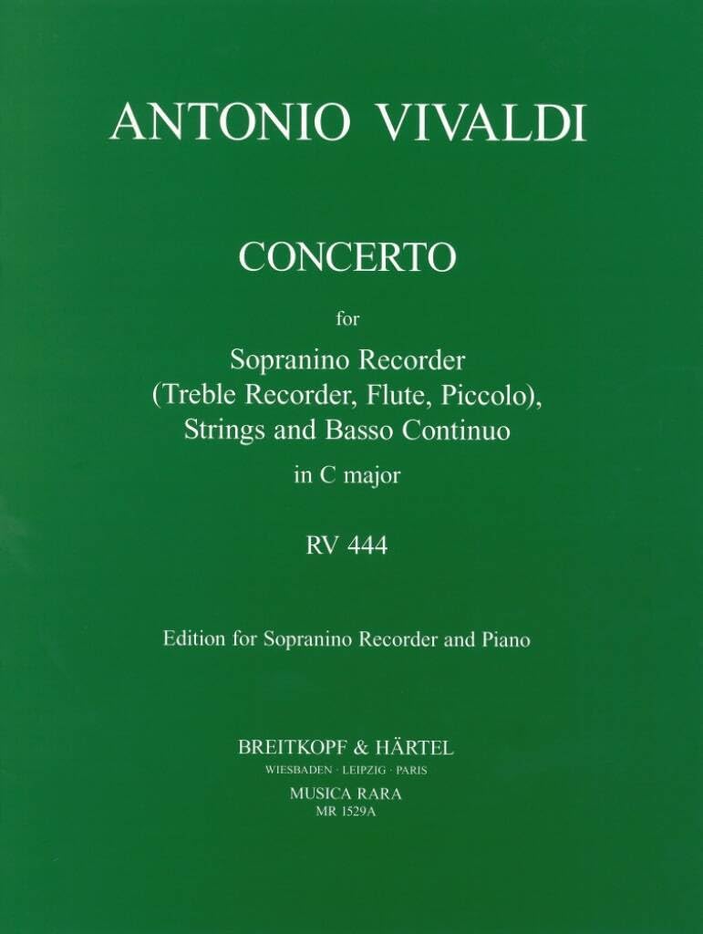 Concerto in c rv 444 fur sopranino, str, bc. book