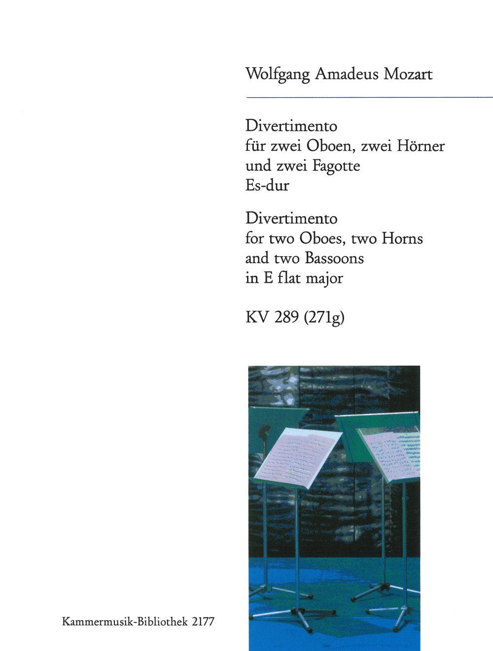 Divertimento Es-dur KV 289 (271g) für 2 Oboen, 2 Hörner, 2 Fagotte (KM 2177) Sheet Music