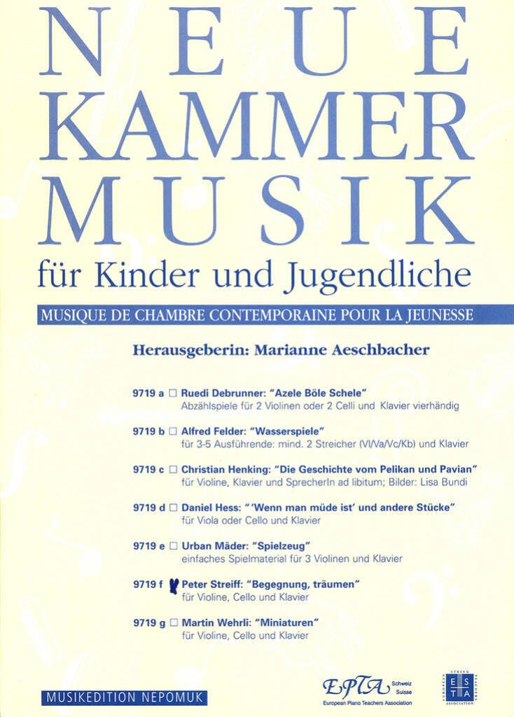 Begegnung, träumen, für Violine, Violoncello, Klavier Sheet Music