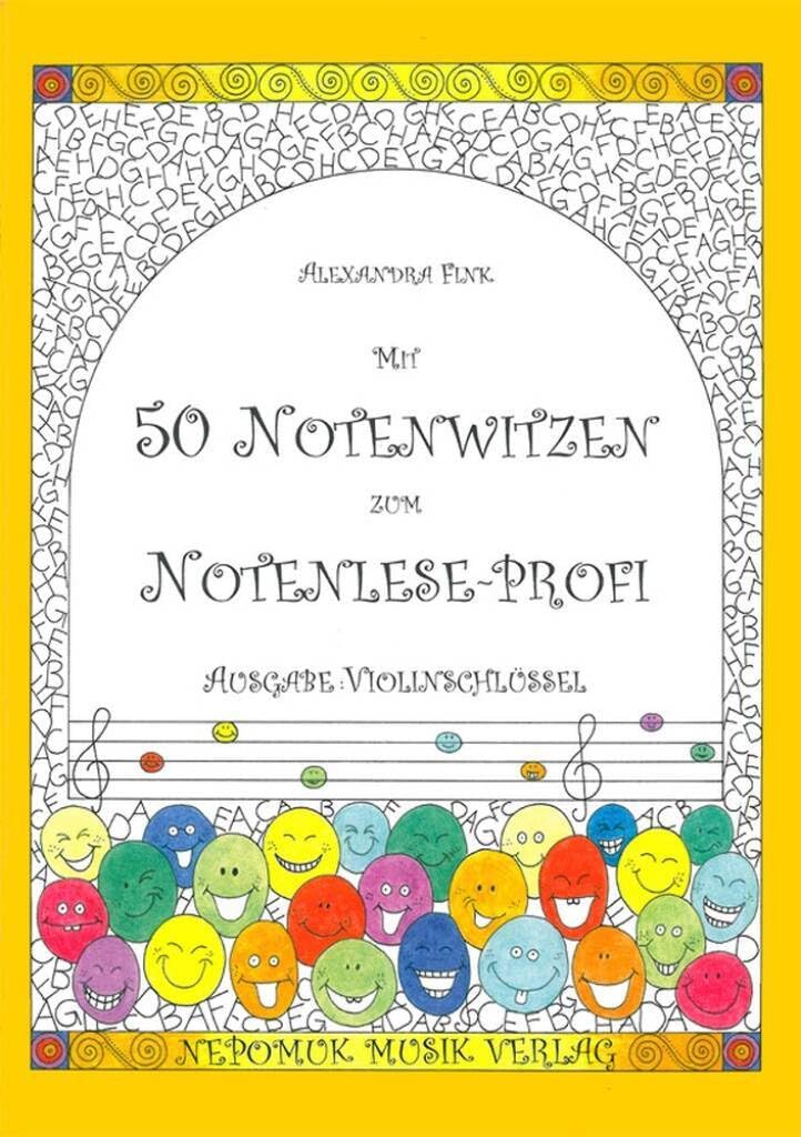 Mit 50 Notenwitzen zum Notenleseprofi - Ein Rätselheft für alle, zum Ausfüllen und Eintragen der Notennamen (Violinschlüssel) (MN 12061a) Sheet Music