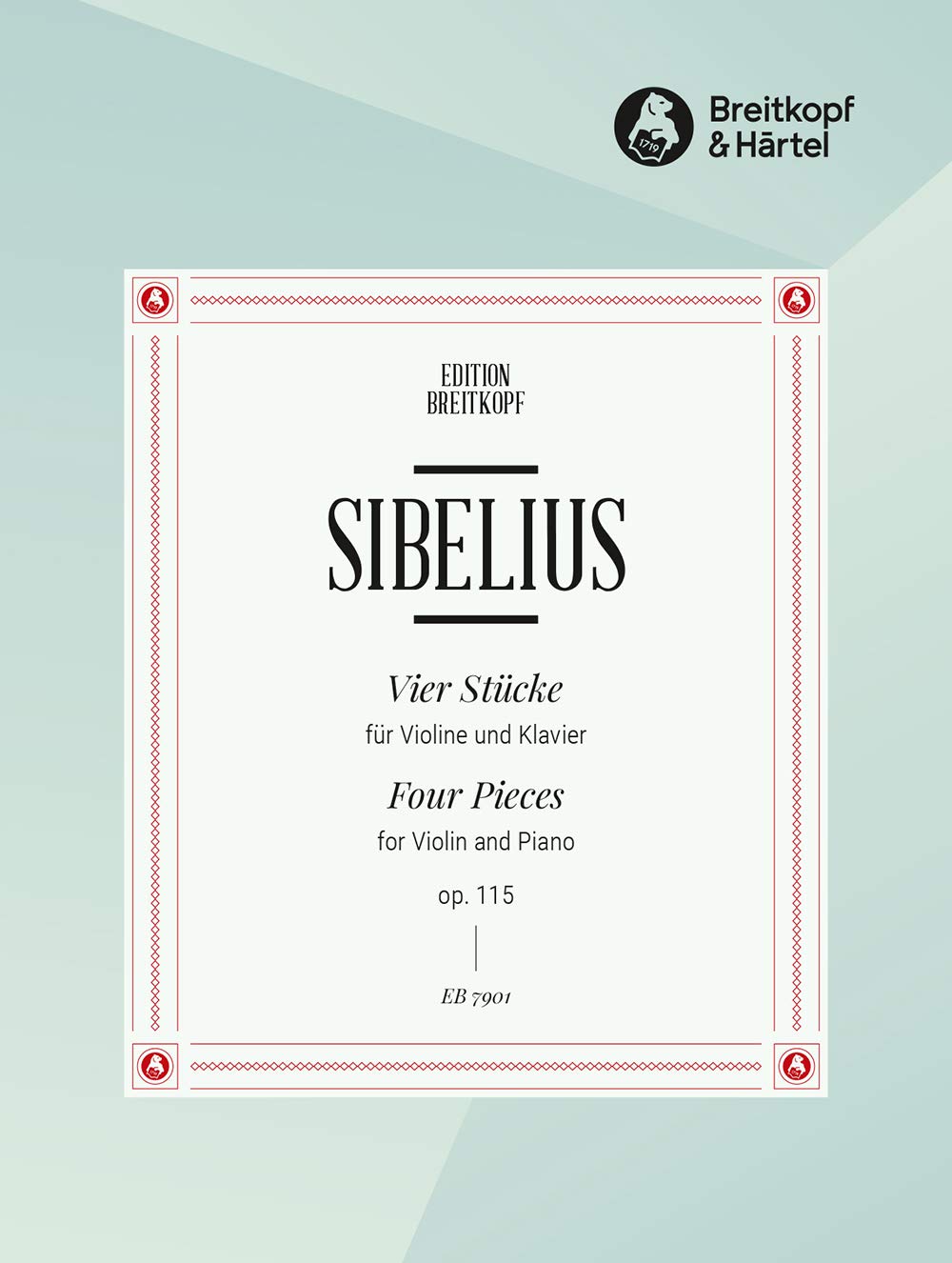 Vier Stücke op. 115 für Violine und Klavier (Urtext nach der Gesamtausgabe Jean Sibelius Werke (JSW)): Noten Sheet Music