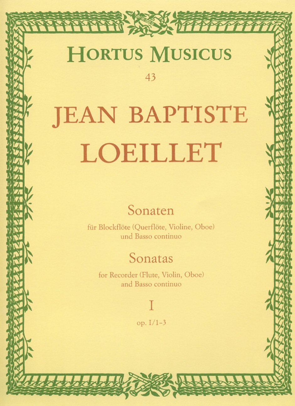 Sonaten für Blockflöte und Basso continuo. Heft 1. Sonatas for Recorder and Basso continuo 1. Spielpartitur(en), Stimme(n) Sheet Music