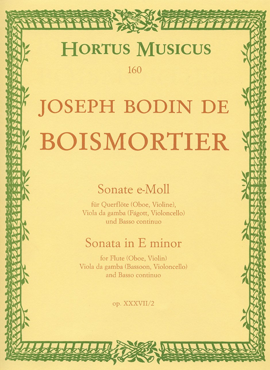 Sonate e-moll Opus 37/2 fr Flte (Oboe, Violine), Viola da gamba (Fagott, Violoncello) und Basso continuo Sheet Music