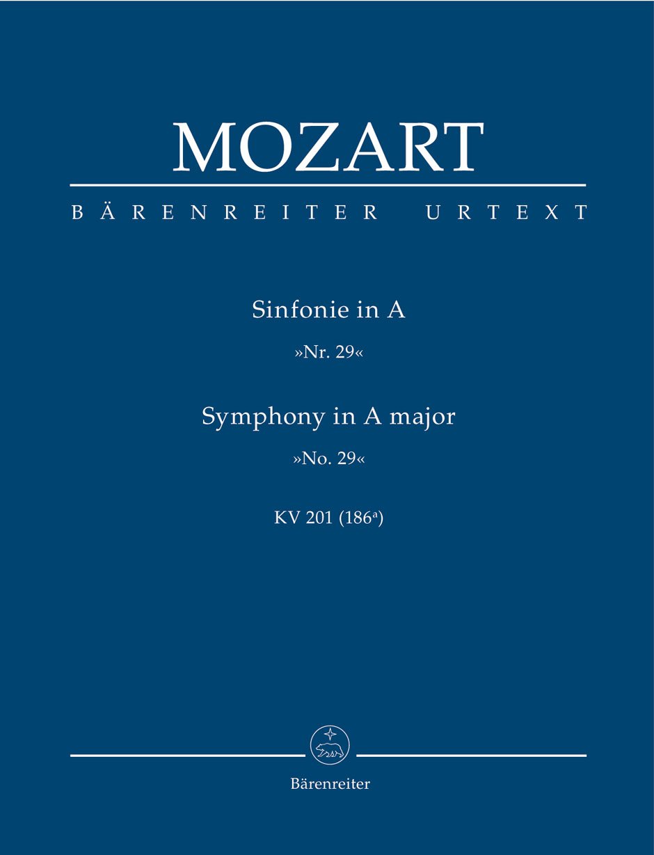 Sinfonie Nr. 29 A-Dur KV 201 (186a).BÄRENREITER URTEXT.Studienpartitur, Urtextausgabe Sheet Music