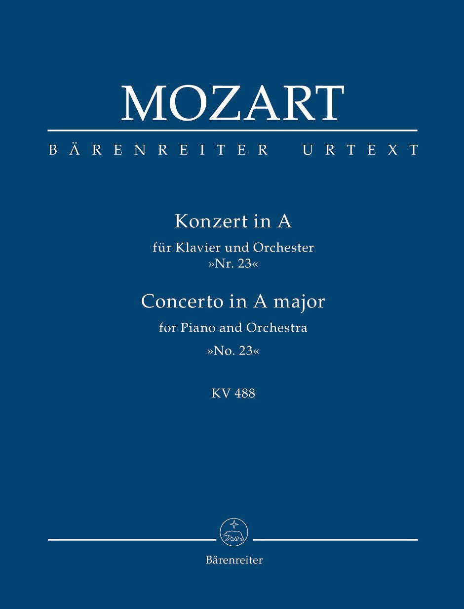 Konzert für Klavier und Orchester Nr. 23 A-Dur KV 488. Studienpartitur Sheet Music