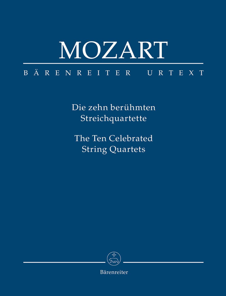 Die zehn berühmten Streichquartette, Studienpartitur: Für zwei Violinen, Viola, Violoncello. Urtext d. Neuen Mozart-Ausg. Hrsg. v. Ludwig Finscher Sheet Music