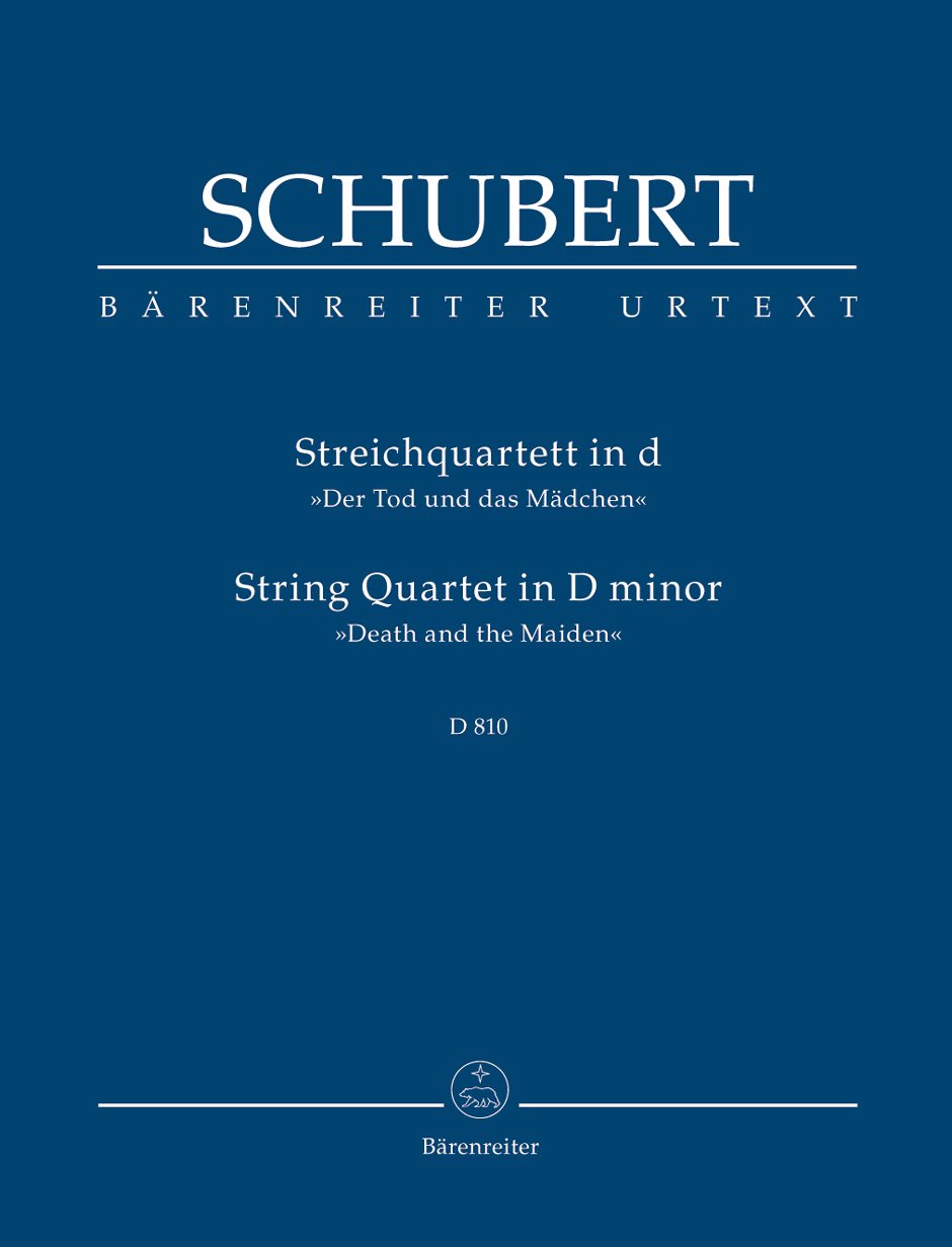Streichquartett d-Moll D 810 Der Tod und das Mädchen. BÄRENREITER URTEXT. Studienpartitur, Urtextausgabe Sheet Music