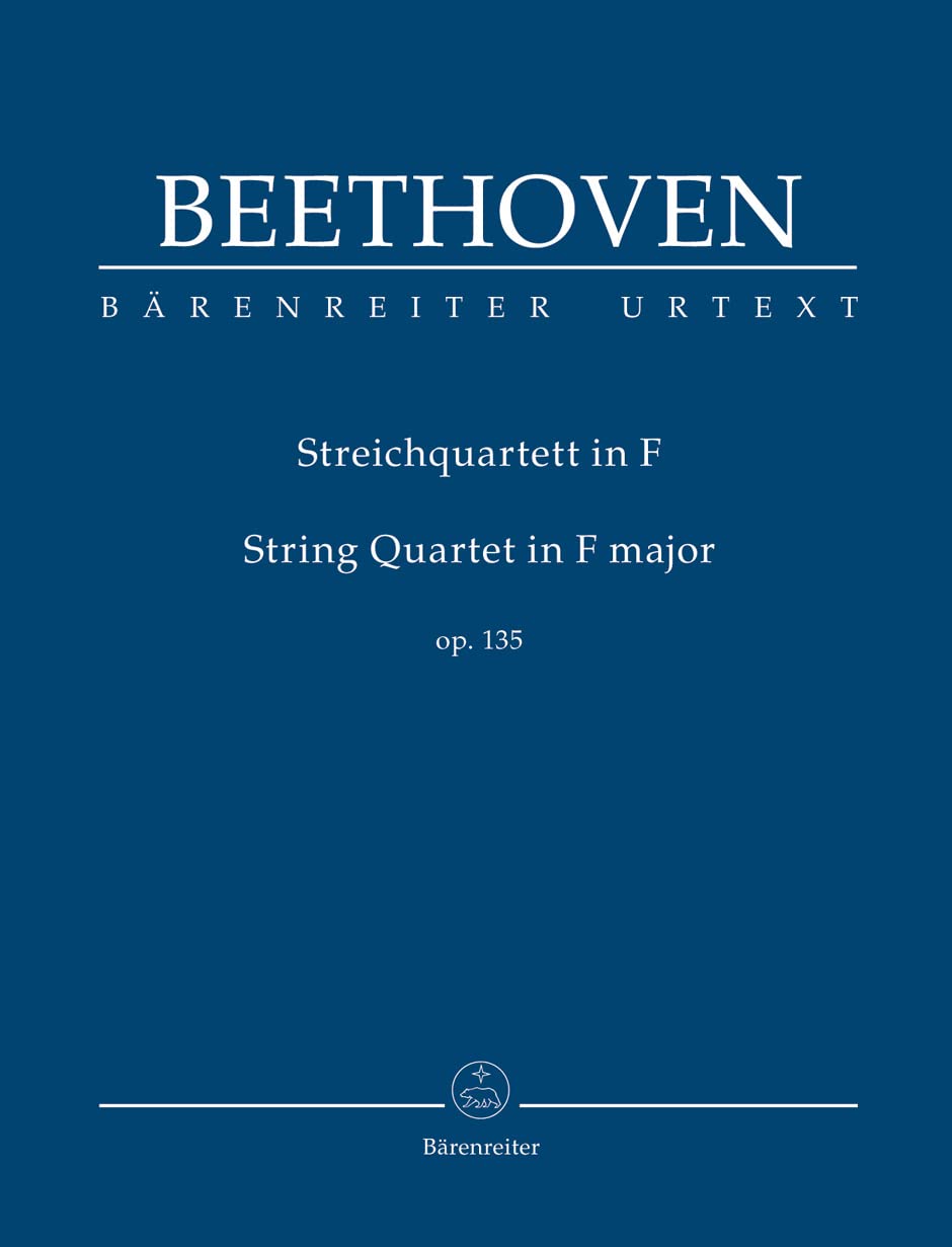 Streichquartett F-Dur op. 135. Studienpartitur, Urtextausgabe. BÄRENREITER URTEXT Books