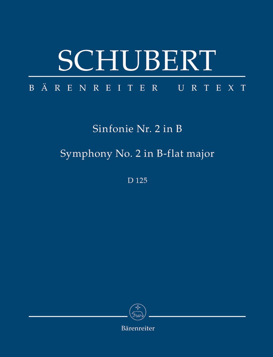 Sinfonie Nr. 2 B-Dur D 125. Studienpartitur, Urtextausgabe Sheet Music