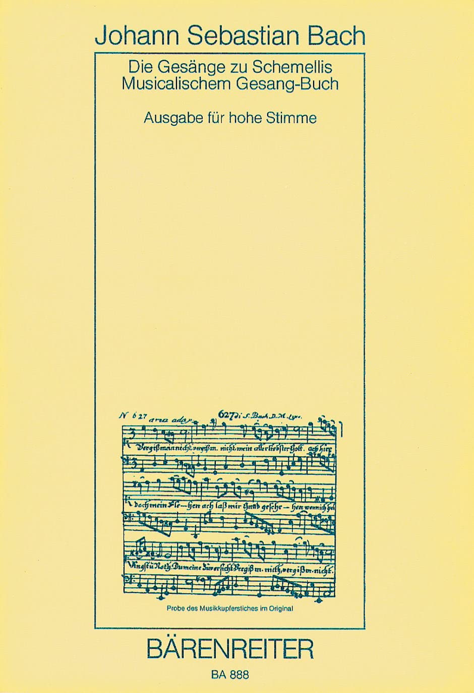 Die Gesänge zu G.Chr.Schemellis Musicalischem Gesangbuch und 6 Lieder aus dem Klavierbüchlein für Anna Magdalena Bach für hohe Stimme BWV 439-507, ... ... Anna Magdalena Bach': BWV 511-514, 516, 517 Sheet Music