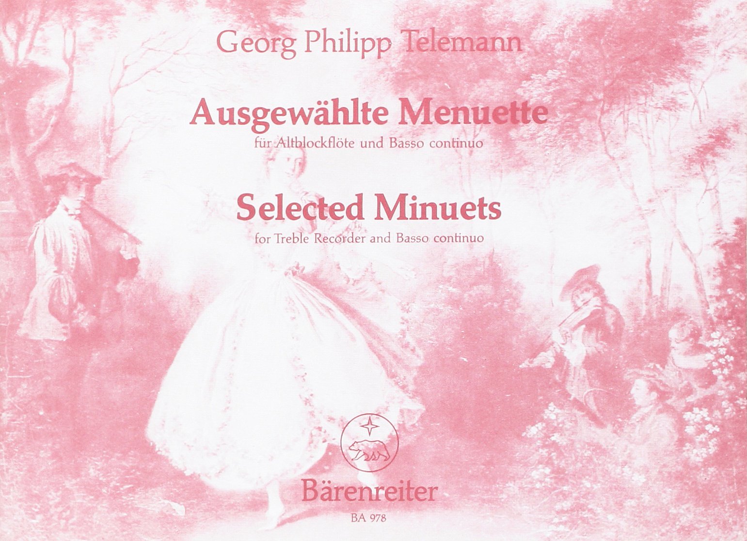 Menuets (13) d'après Tafelmusik TWV 34 --- Flûte Alto/Piano Arts & Music