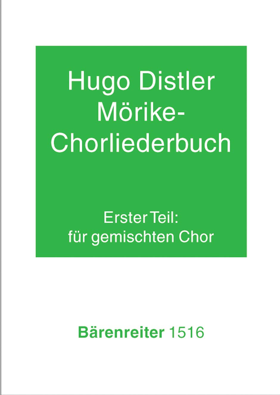 Moerike Chorliederbuch 1 Op 19. Gemischter Chor Sheet Music