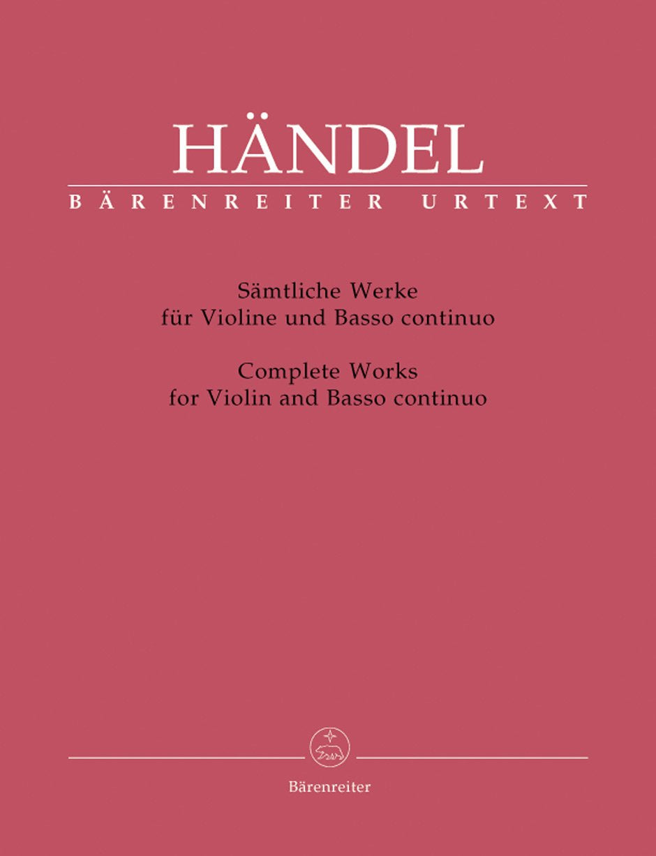 Sämtliche Werke für Violine und Basso continuo. Partitur mit Stimmen, Urtextausgabe Sheet Music