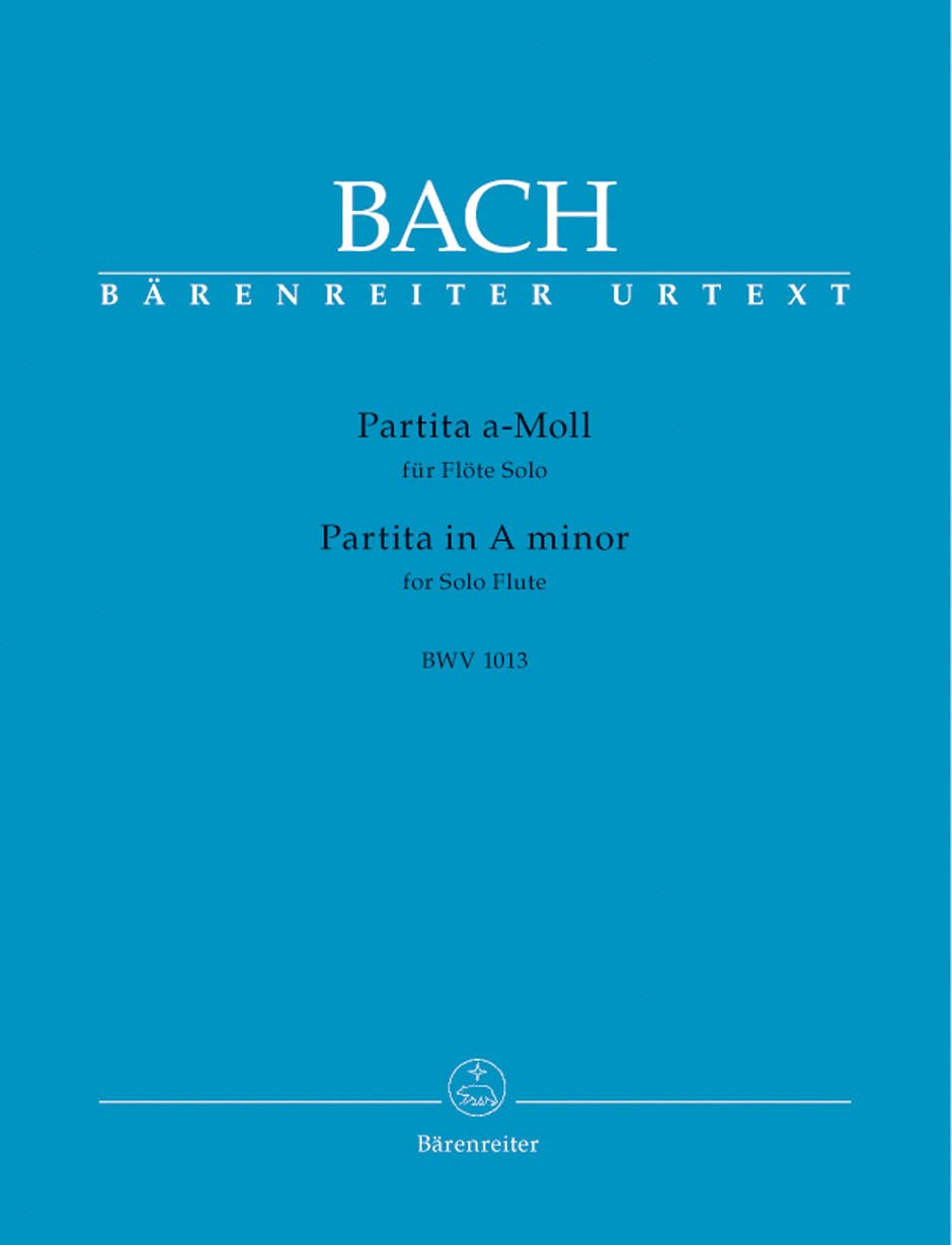 JS Bach: Partita in A Minor for Solo Flute (BWV 1013) Barenreiter Urtext BA5187 book