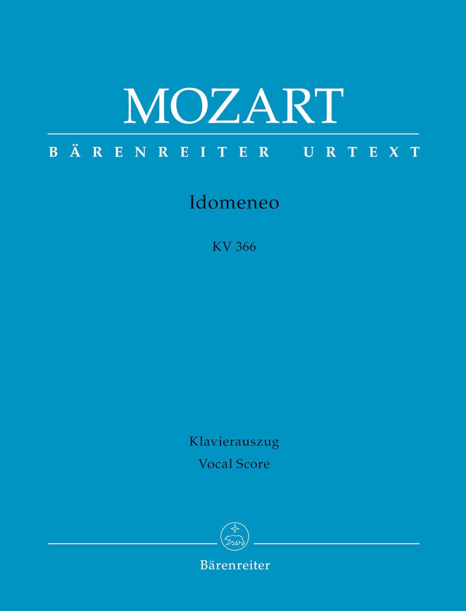 Mozart Idomeneo Vocal Score By Bärenreiter KV 366 Sheet Music