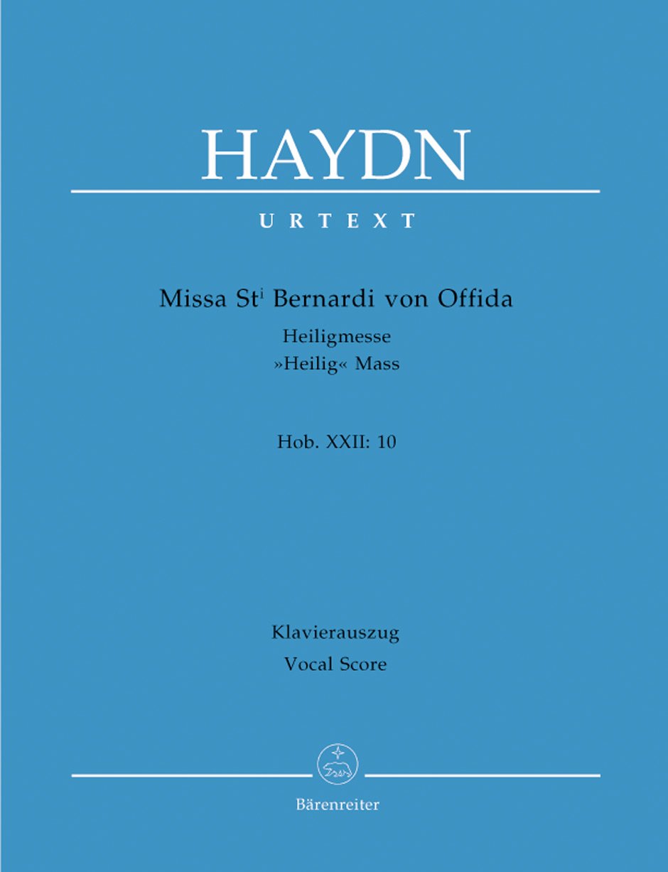 Missa St. Bernardi von Offida Hob. XXII:10 <i>Heilig-Messe</i>. Klavierauszug vokal, Urtextausgabe Sheet Music