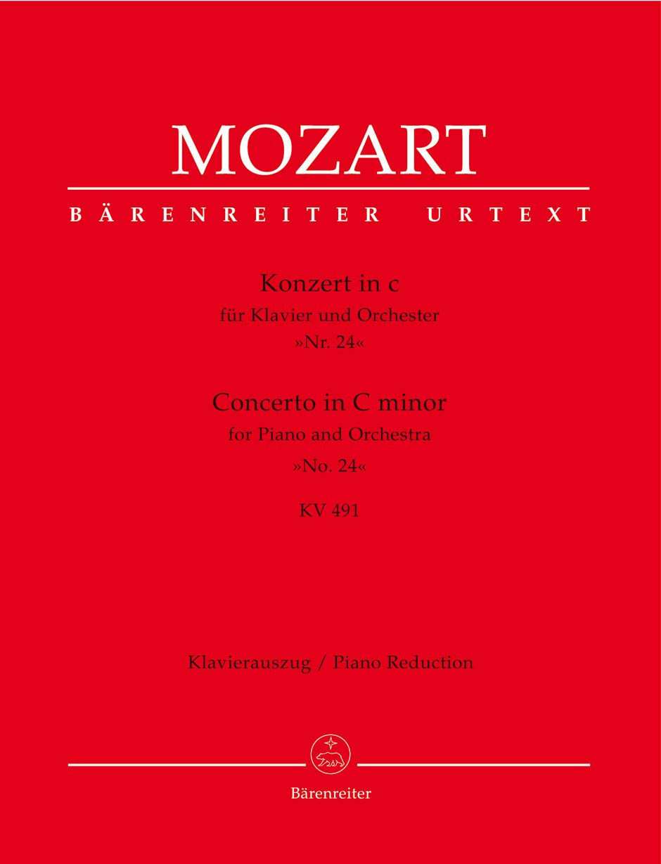 Konzert für Klavier und Orchester Nr. 24 c-Moll KV 491. Klavierauszug, Urtextausgabe Sheet Music