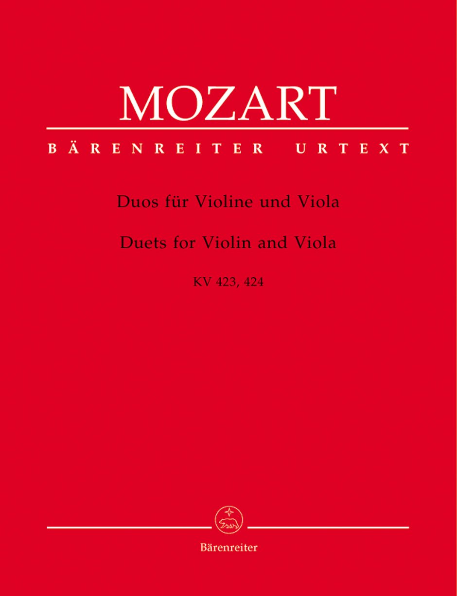 Duos für Violine und Viola KV 423, 424. BÄRENREITER URTEXT. Partitur, Stimme(n), Urtextausgabe, Sammelband: G-Dur / B-Dur. Urtext der Neuen Mozart-Ausgabe Sheet Music