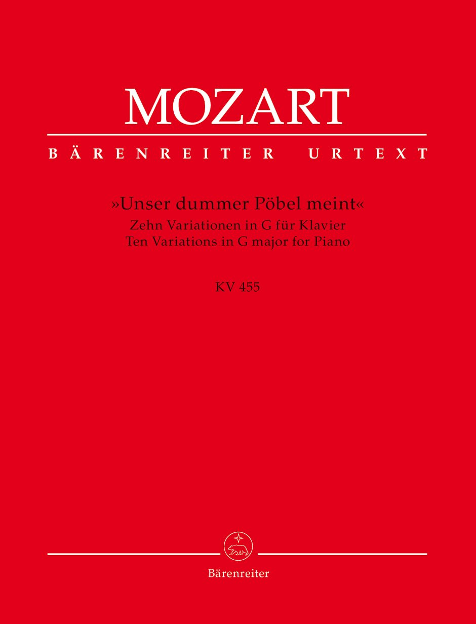 Ten Variations in G major on Unser dummer Pöbel meint K.455 (Piano) Arts & Music