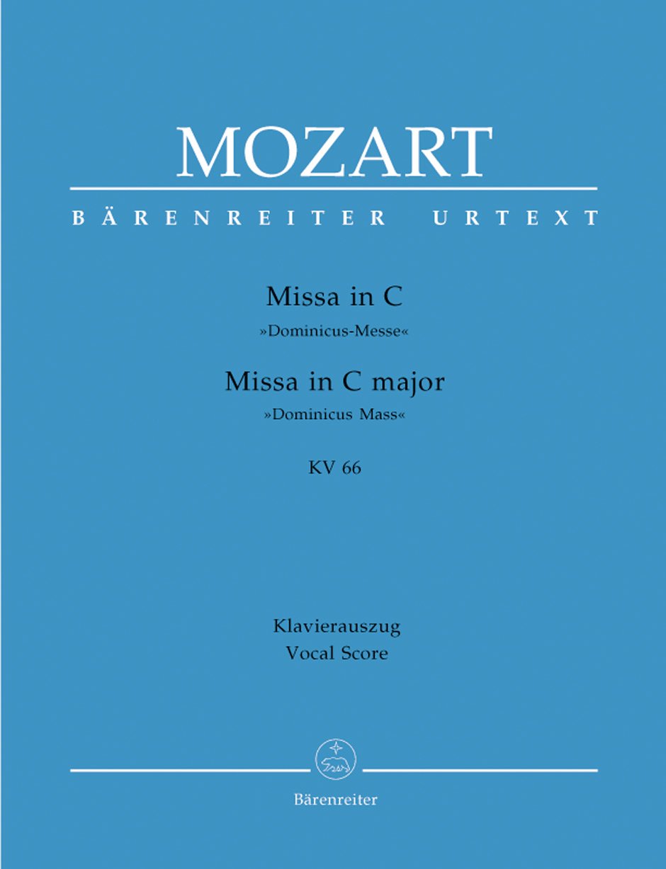 Messe KV 66 en Do Majeur (Dominicus Messe) --- Chant et Piano Books