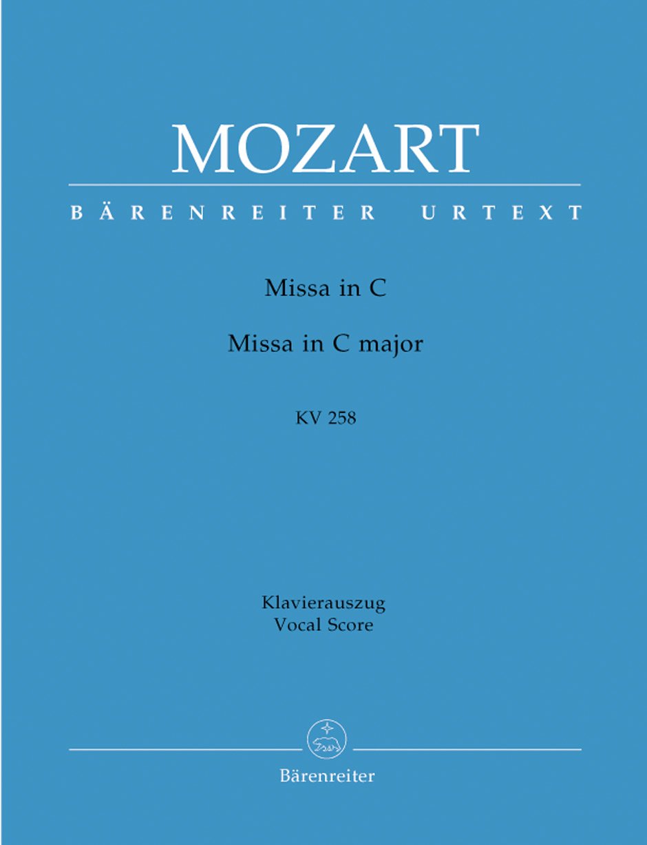 Missa C-Dur KV 258. Klavierauszug, Urtextausgabe Sheet Music