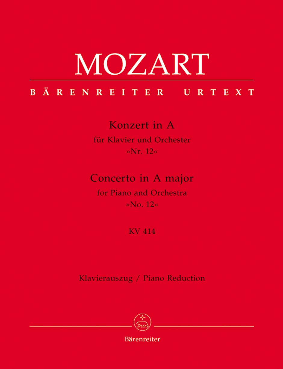 Konzert für Klavier und Orchester Nr. 12 A-Dur KV 414. Klavierauszug, Urtextausgabe Sheet Music