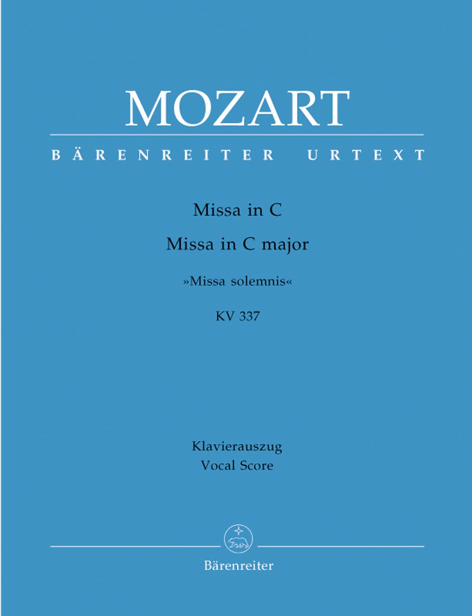 Missa solemnis KV337 en do majeur --- Chant et Piano Sheet Music
