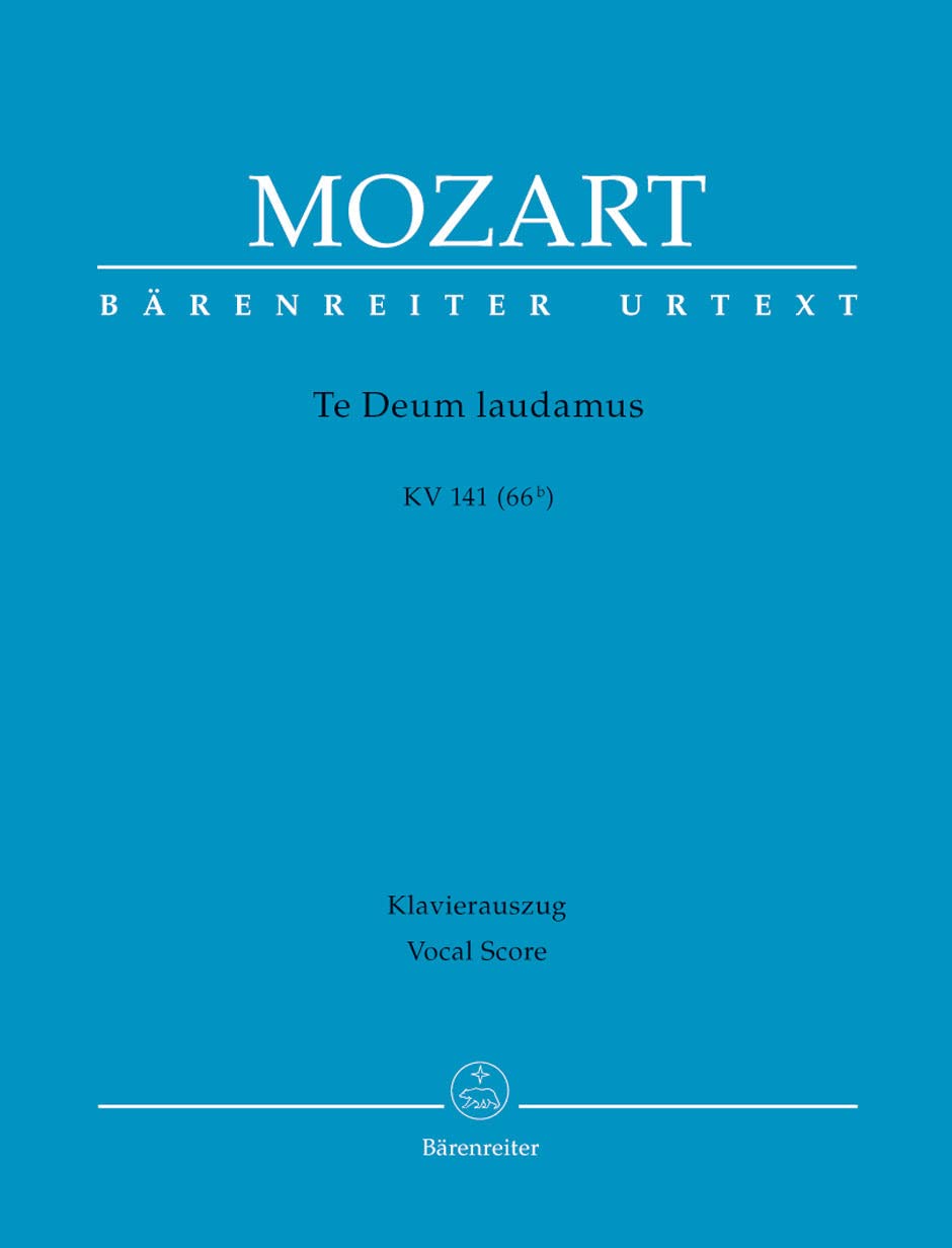 Te Deum laudamus KV 141 (66b). Klavierauszug vokal, BÄRENREITER URTEXT Sheet Music